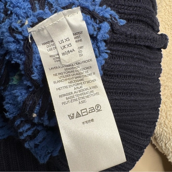 $168 Pilcro x Anthropologie Fair Isle Ivory Black Turtleneck Sweater XS - Picture 6 of 8